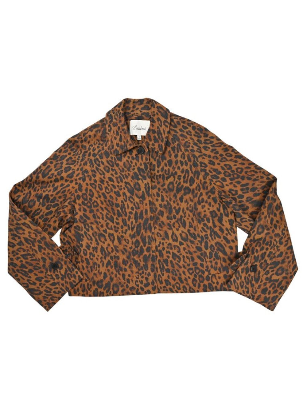 L'academie Reese Twill Jacket in Brown Leopard